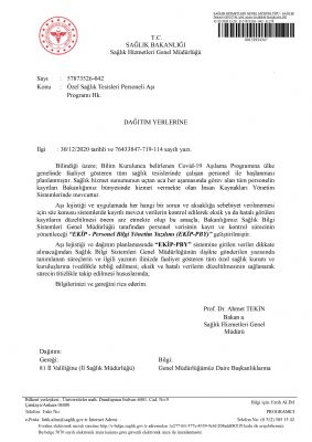 Aşı Programı Hakkında Bilgilendirme