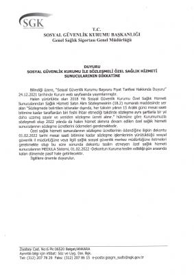 2022 YILI SGK OPTİK SÖZLEŞME SON TARİHİ 01.02.2022 
