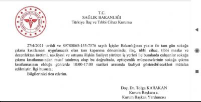 TİTCK'nun Mesai Saatleri Hakkında Duyurusu!